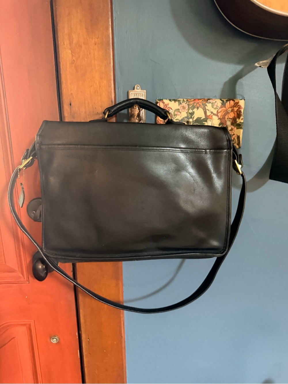Vintage Coach Metropolitan Brief Briefcase 5180 – Black Leather Messenger Bag - Picture 2 of 5